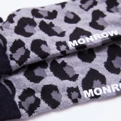 MONROW Leopard Calf Socks HEATHERGREY Best